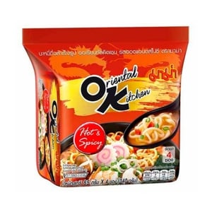 Mama Instant Noodles Oriental Kitchen Hot&Spicy Flavour 85g. Pack 4