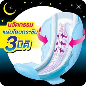 โซฟี ขอบปกป้อง หลับสนิทตลอดคืน ผ้าอนามัยแบบมีปีก ขนาด 29 ซม. แพ็ค 16 ชิ้น_thumbnail_2