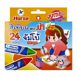 ตราม้า สีเทียนจัมโบ้ 24 สี_thumbnail