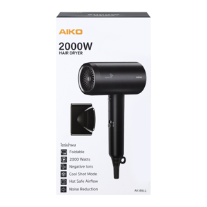 ไอโกะ ไดร์เป่าผม 2000 วัตต์ รุ่น AK-8911 สีดำ_thumbnail_5