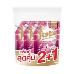 FINELINE Liquid Detergent Deluxe Perfume Pink 550 ml. Pack 2+1 Units