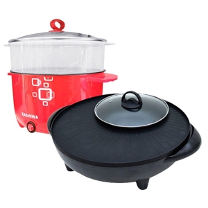 คาชิวา เตาย่างบาร์บีคิวไฟฟ้า รุ่น KW310 และหม้อต้มอเนกประสงค์ รุ่น KW107 (สินค้าคละสี ไม่สามารถเลือกได้)_thumbnail_3