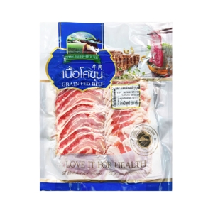 บ้านเนื้อโคขุน เนื้อเสือร้องไห้โคขุนสไลด์ชาบูแช่แข็ง 250 ก.