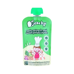 Peachy Supplementary Food for Infants and Children Apple Spinach and Sweet Potato Puree Formula 110 g.