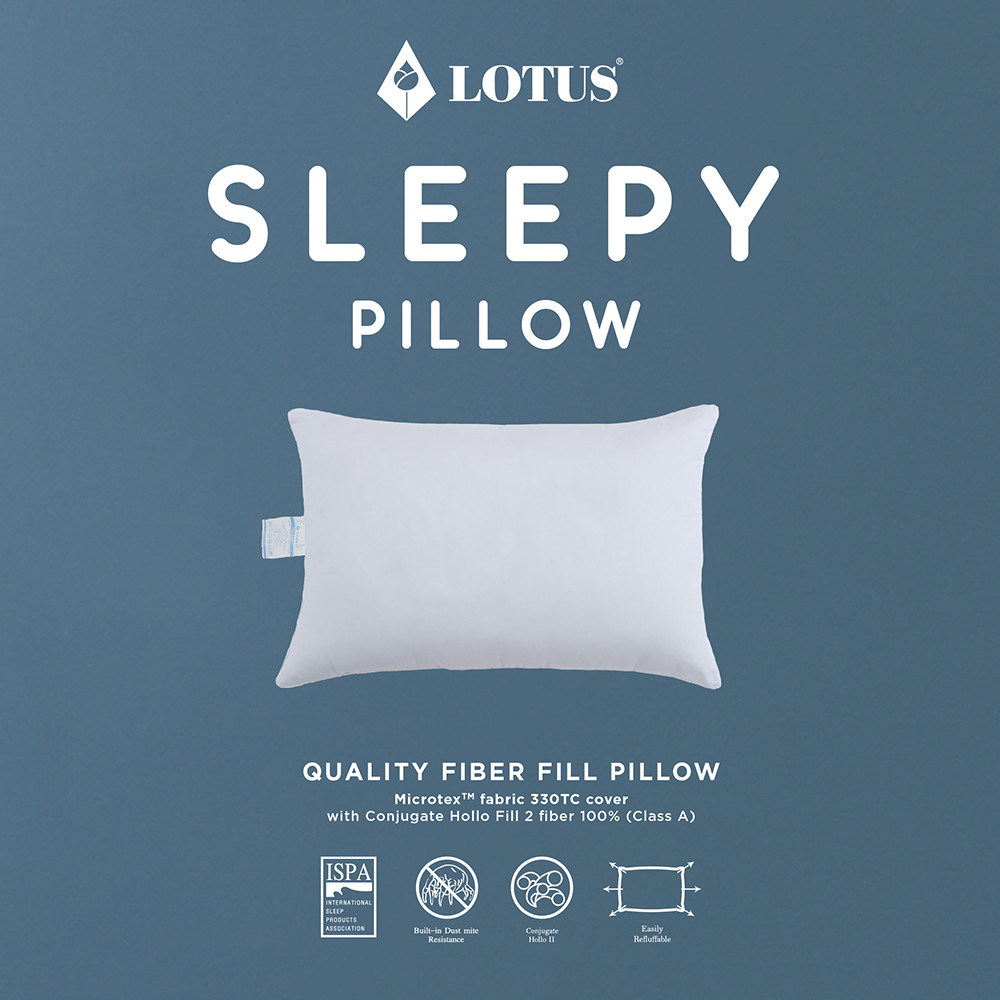 โลตัส หมอนหนุนใยสังเคราะห์ รุ่น Sleepy สีขาว_7