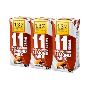 137 ดีกรี นมอัลมอนด์ผสมน้ำนมถั่วเหลือง โปรตีนสูง สูตรช็อกโกแลต 180 มล. x 3 ชิ้น_thumbnail