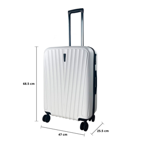 เบสิโค กระเป๋าเดินทางแบบล้อลาก Spinner รุ่น JX2310 ขนาด 24 นิ้ว สีขาว_thumbnail_6