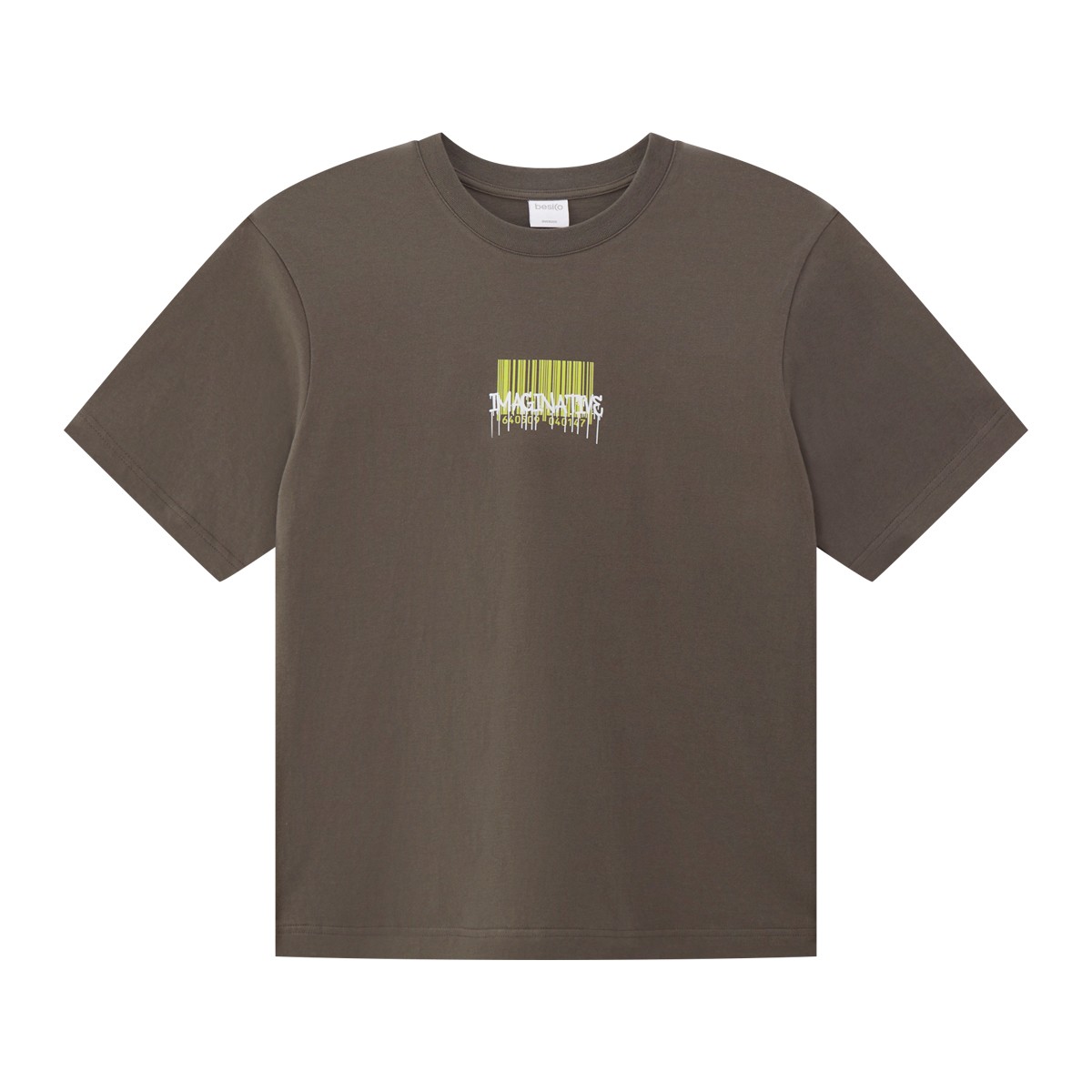 เบสิโค เสื้อยืดผู้ชาย โอเวอร์ไซส์ รุ่น FASN24Q4YM023 สีเทา