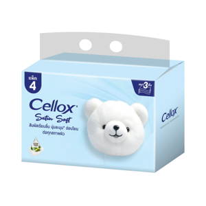 Cellox Satin Soft Facial Tissue 3ply Soft Pack 70sheets Pack 4