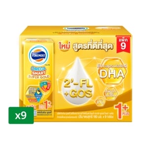 โฟร์โมสต์ นมยูเอชที โอเมก้า สมาร์ท ซูเปอร์ โกลด์ 1 พลัส รสจืด 180 มล. x 9 ชิ้น_thumbnail
