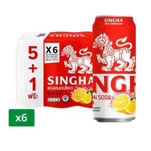 สิงห์ แดงเลมอนโซดา 330 มล. x 5+1 ชิ้น