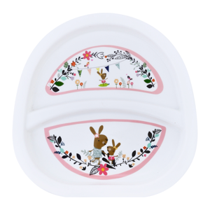 BAYBEE 2 Section Baby Bowl Animal Face Assorted