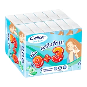 Cellox Acne Care Soft Facial Tissue 80sheets Pack 9 Plus 3