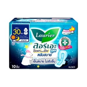 Laurier Soft and Safe Night Slim Cool 30cm. 10pcs.