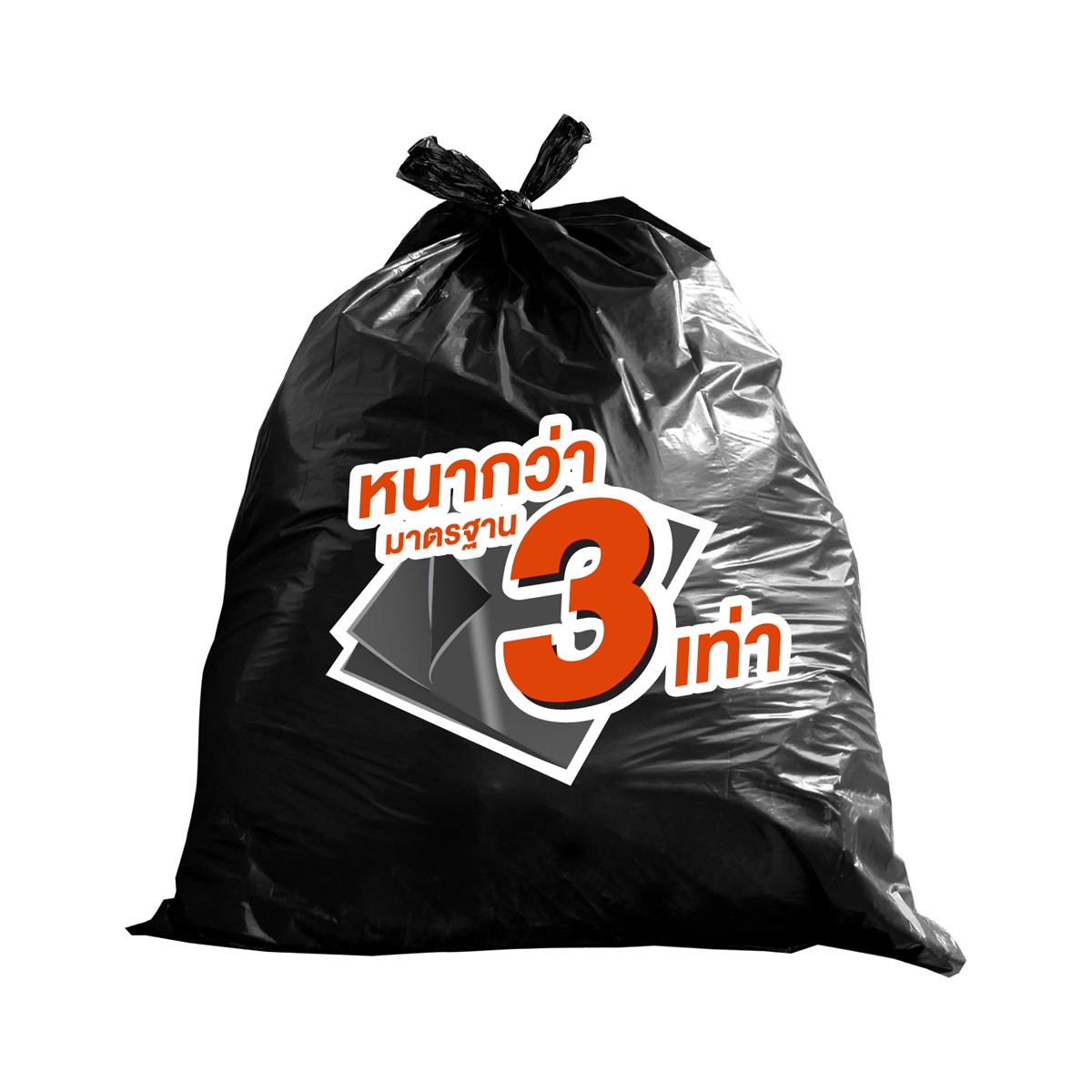 ฮีโร่ ถุงขยะหนา 3 เท่า ขนาด 30 x 40 นิ้ว สีดำ 12 ใบ_4