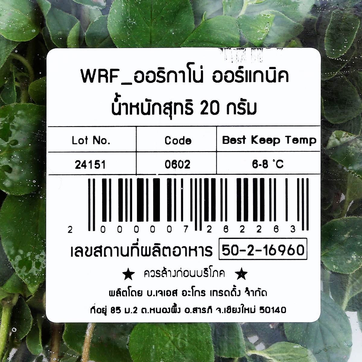 วี อาร์ เฟร็ช ออริกาโน่ ออร์แกนิค 20 ก._2