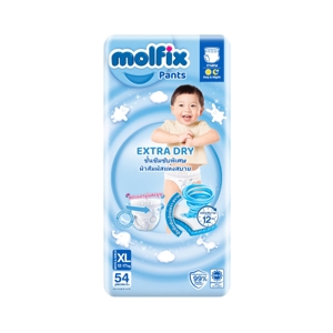 MOLFIX Extra Dry Pants Baby Diapers Size XL 54 pcs.