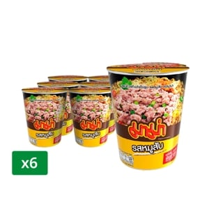 มาม่า คัพ บะหมี่กึ่งสำเร็จรูป รสหมูสับ 60 ก. แพ็ค 6