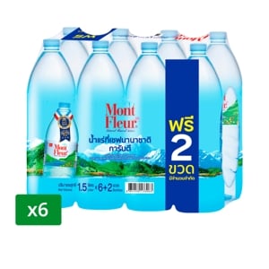 มองต์เฟลอ น้ำดื่มน้ำแร่ธรรมชาติ 1.5 ล. แพ็ค 6