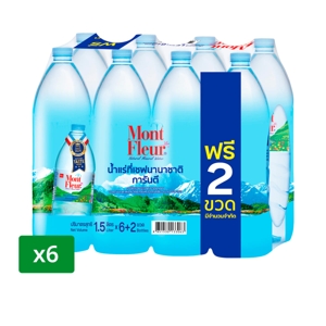 มองต์เฟลอ น้ำดื่มน้ำแร่ธรรมชาติ 1.5 ล. แพ็ค 6