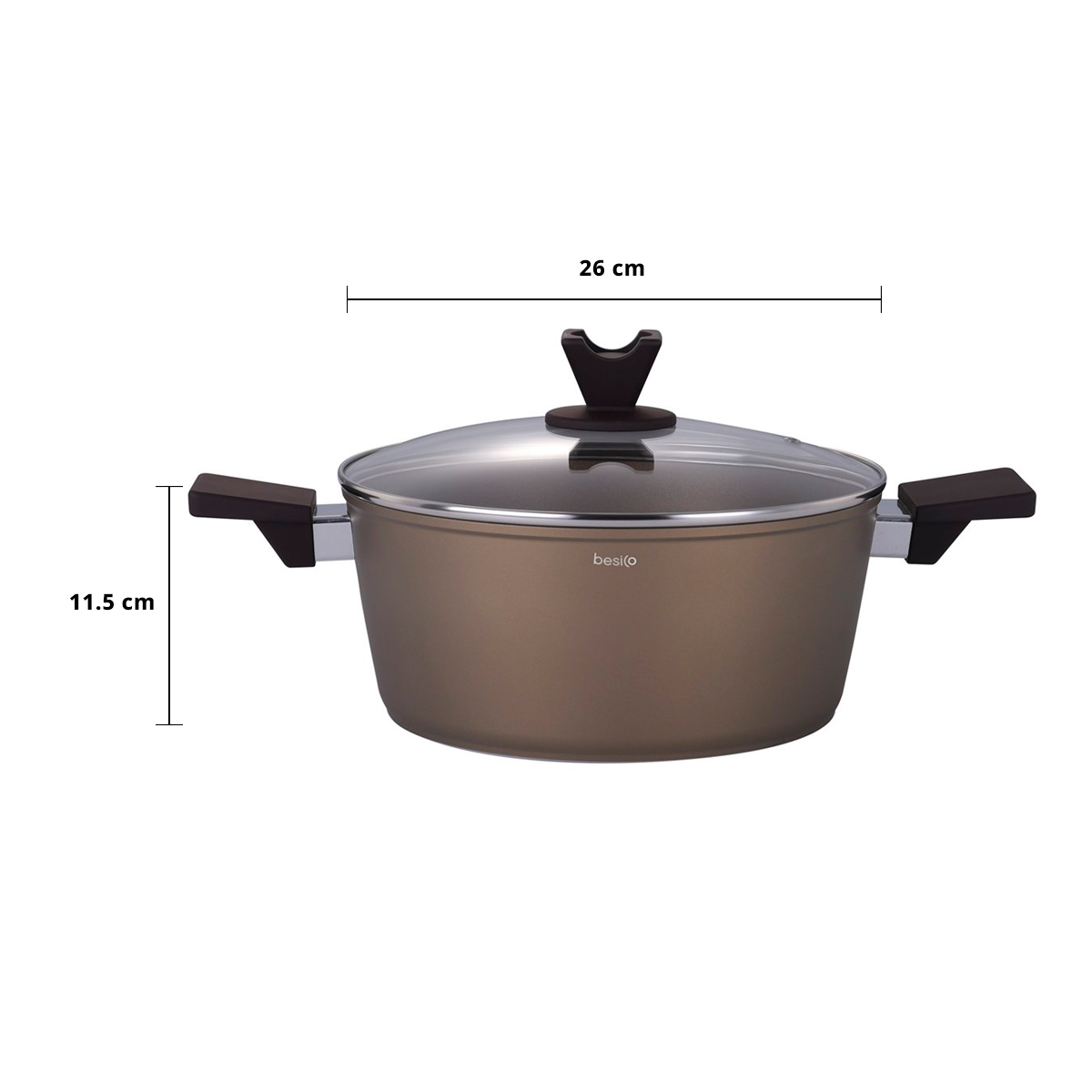 เบสิโค หม้อมีหู 26 ซม. รุ่น C134FAK-0526 สีแชมเปญ_2