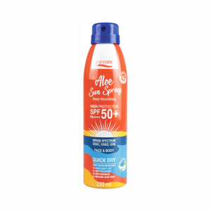 P.O.CARE Aloe Sun Spray SPF50+ PA++++ Face & Body 220 ml.