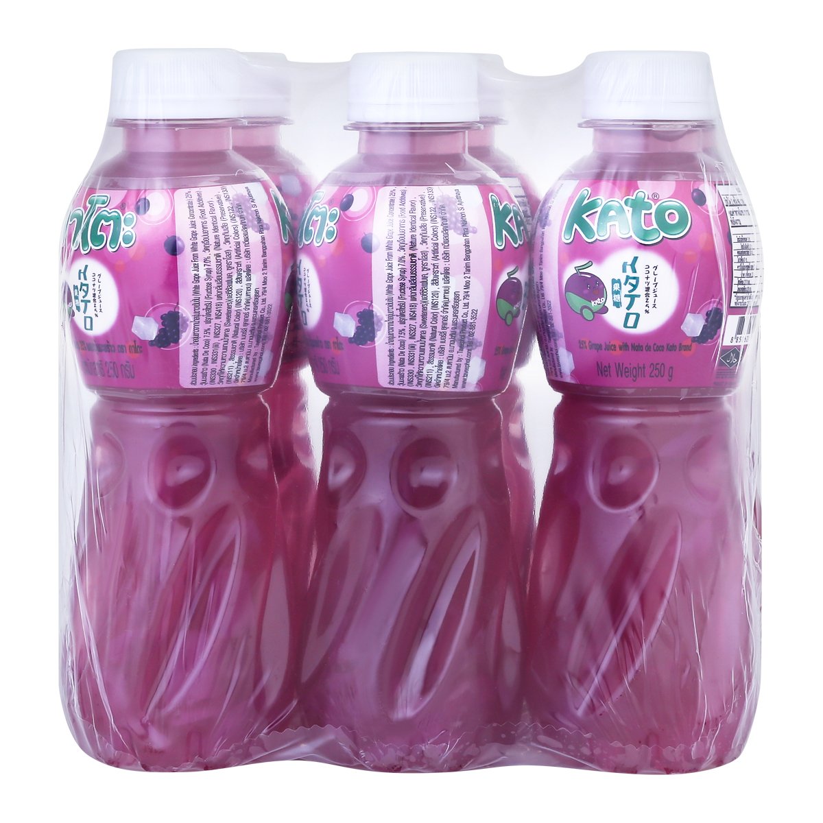 กาโตะ น้ำองุ่น 25% ผสมวุ้นมะพร้าว 250 มล. แพ็ค 6_4