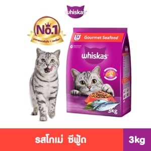 Whiskas Cat Adult Gourmet Seafood Cat Food Pocket 3kg.