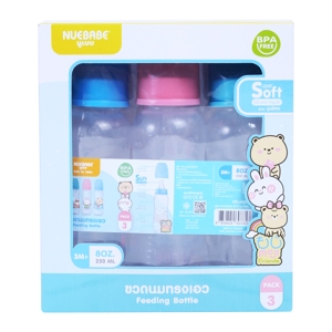 นูเบบ ขวดนมทรงเอว รุ่น AA0016-B ขนาด 8 ออนซ์ แพ็ค 3 (สินค้าคละลาย ไม่สามารถเลือกได้)_thumbnail