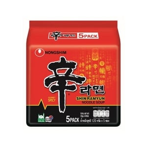 Nong Shim Instant Noodle Spicy 120g. Pack 5