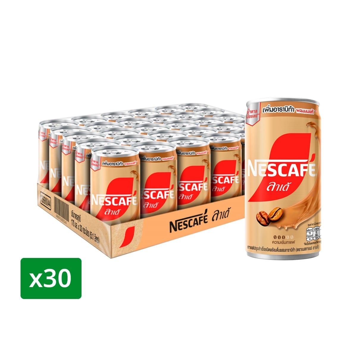 เนสกาแฟ กาแฟกระป๋องสำเร็จรูป ลาเต้ 170 มล. แพ็ค 30_1