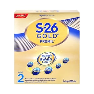 เอส-26 โกลด์ โปรมิล สูตร 2 นมผงดัดแปลงสูตรต่อเนื่อง 500 ก.