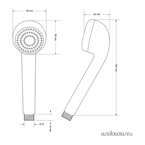 ดับบลิวเอสพี ชุดฝักบัวพร้อมสาย รุ่น WSP-147W สีขาว_thumbnail_4