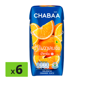 ชบา น้ำผลไม้ ส้มวาเลนเซีย 180 มล. แพ็ค 6_thumbnail