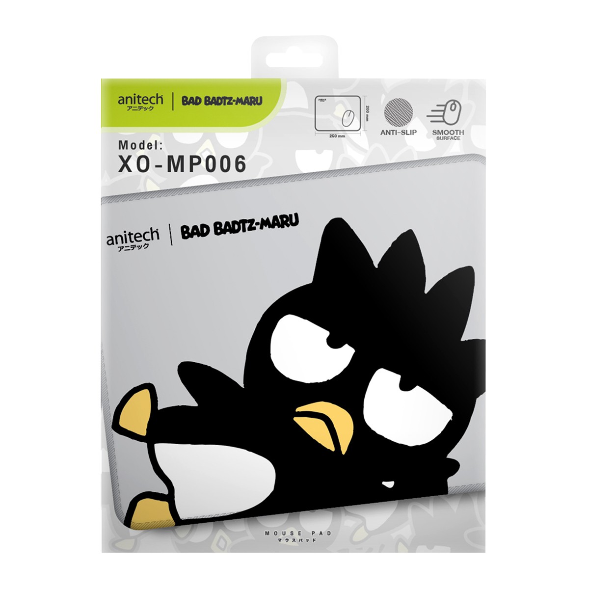 แอนิเทค x แบดแบตซ์มารุ แผ่นรองเมาส์ รุ่น XO-MP006-GY สีเทา