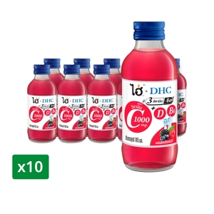 HI! x DHC Vitamin C 200% Drink Mixed Berry Flavor 145 ml. Pack 10