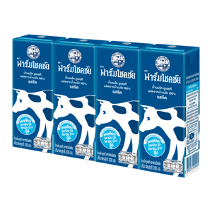 Chokchai Original UHT Milk Plain 200ml. Pack 4