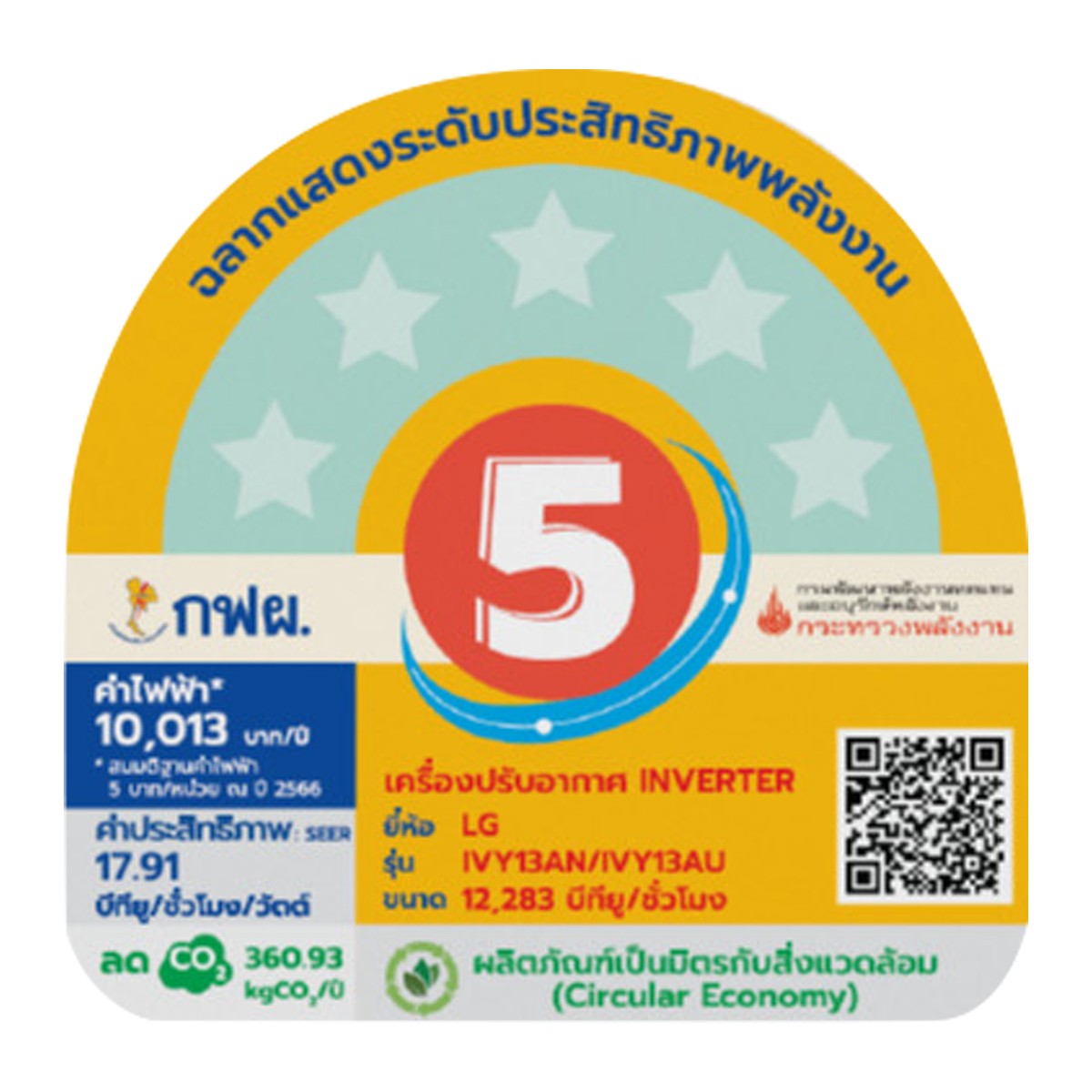 แอลจี แอร์ติดผนัง รุ่น IVY13AN.JU1 12000 บีทียู สีขาว_3