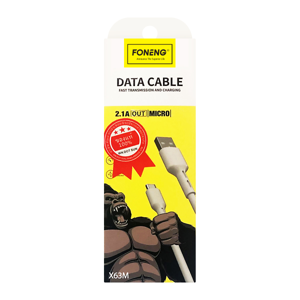 โฟนอิง สายชาร์จ Micro USB 2.1A OUT รุ่น X63M ขนาด 1 ม. สีขาว_thumbnail