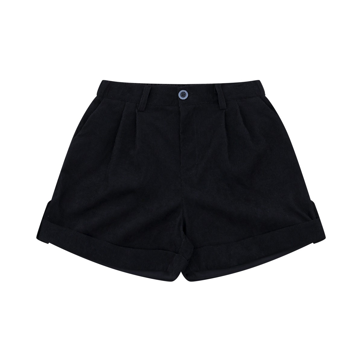 เบสิโค กางเกงลูกฟูกขาสั้น สำหรับผู้หญิง รุ่น FTHI25Q4LC004 สีดำ