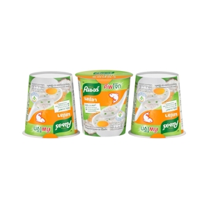 KNORR Cup Instant Jasmine Rice Porridge with Fish 32 g. Pack 3