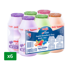 ซีพี-เมจิ ไพเกน นมเปรี้ยวโยเกิร์ตพร้อมดื่ม 80 มล. แพ็ค 6 (สินค้าคละรส ไม่สามารถเลือกได้)