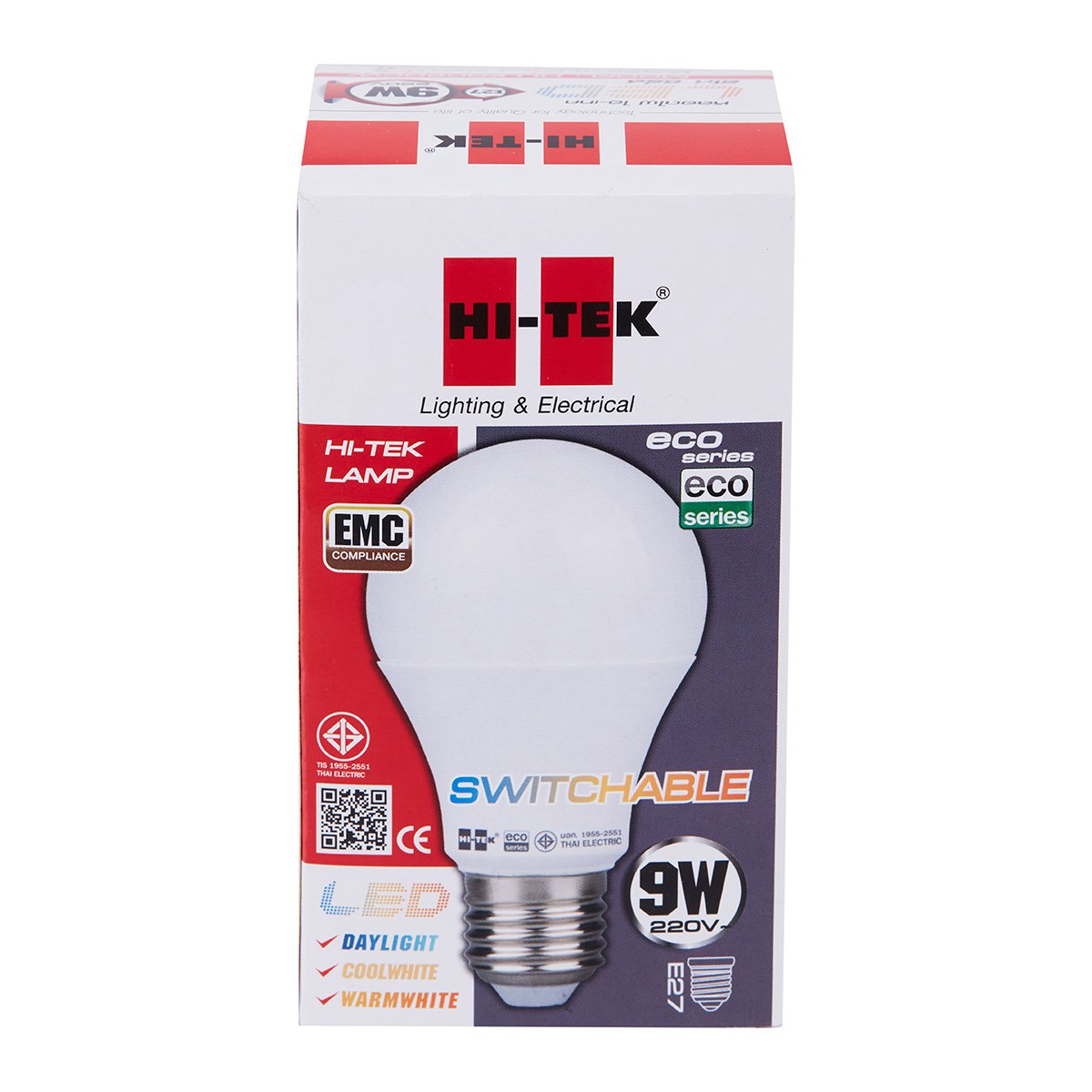 ไฮเทค หลอดไฟ LED อีโค่ซีรีย์ เปลี่ยนสีได้ ขนาด 9 วัตต์_2