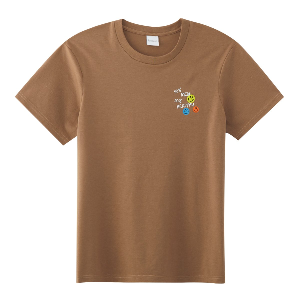 เบสิโค เสื้อยืดผู้ชาย รุ่น FSWN25Q1YM016 สีกากี