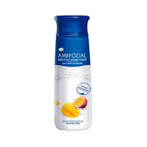Ambrosial Greek Yoghurt Mango and Passion Fruit Flavour 230g.