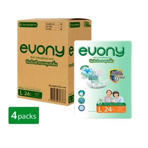 อีโวนี่ ผ้าอ้อมผู้ใหญ่แบบเทป ขนาด L 24 ชิ้น x 4 แพ็ค_thumbnail