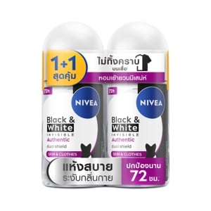 Nivea RollOn Black And White Invisible Authentic 50ml. Pack 2