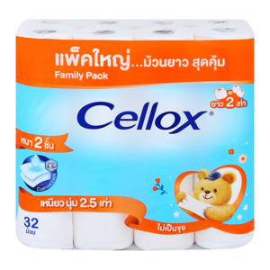 เซลล็อกซ์ ดับเบิ้ลโรล กระดาษทิชชูแบบม้วน แพ็ค 32_thumbnail_2