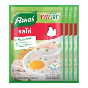 คนอร์ คัพโจ๊กแบบซอง รสไก่ 32 ก. แพ็ค 4