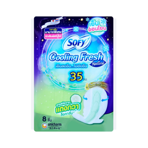 Sofy Cooling Fresh Natural Night Wing 35cm. 8pcs.